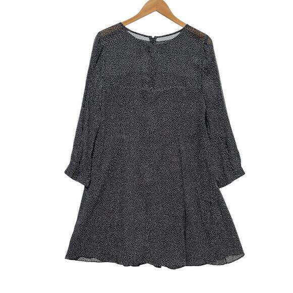 J CREW Women’s Silk Black and White Polkdot A-line Midi Dress size 12 - Picture 5 of 6